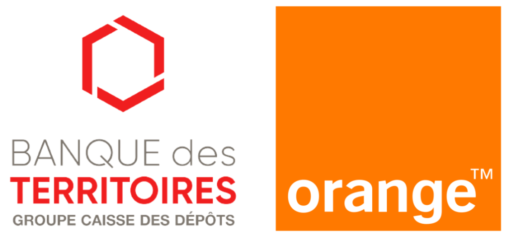 Logos Banque des territoires et Orange Actu Data et IA