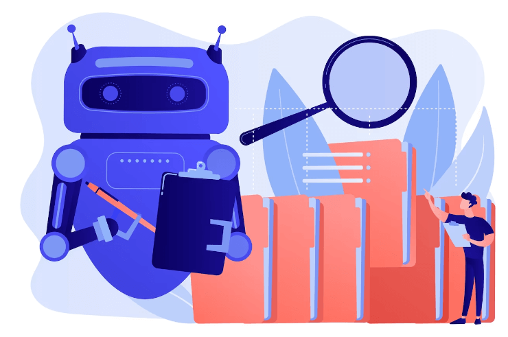 IA et monde du travail - visuel d'un robot qui travaille 