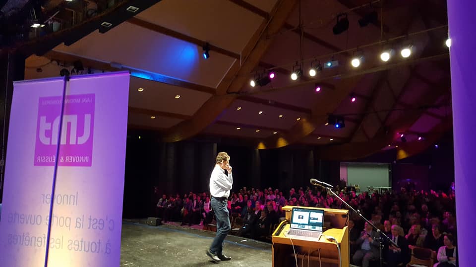 photo intervention Laurent Alexandre West Data Festival 2019
