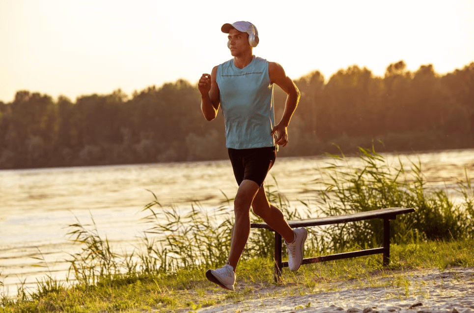 photo d'un homme qui court - IA et Sport