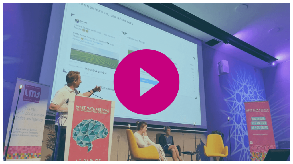 capture d'écran de la vidéo conférence grand public de l'édition 2022 du West Data Festival