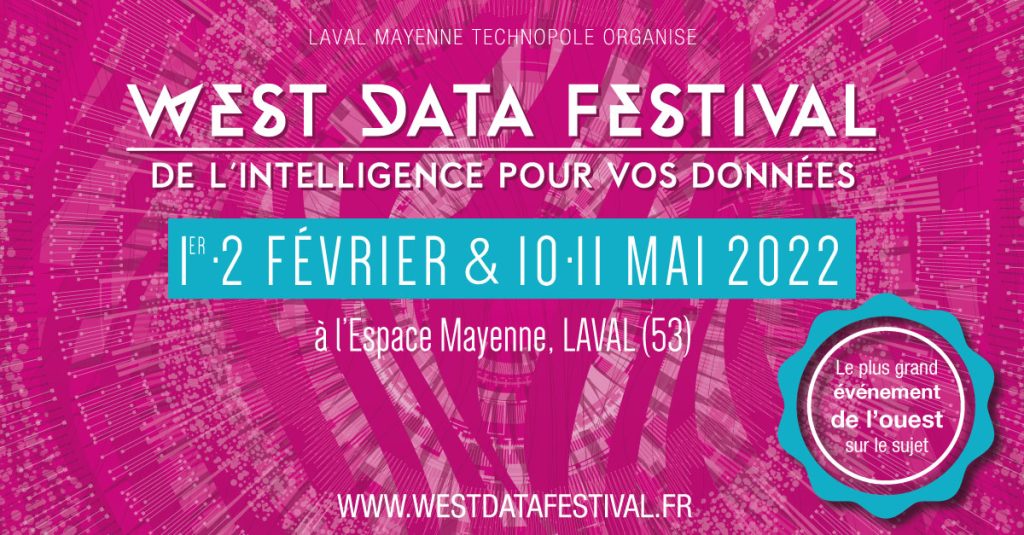 Visuel dates de l'édition 2022 du West Data Festival 